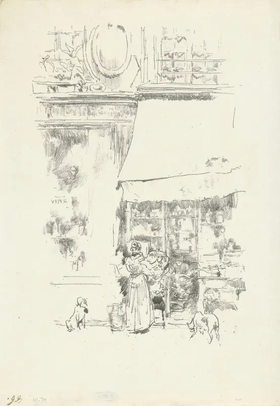 De groentewinkel op de rue de Grenelle in Parijs Wall Art by Thomas Robert Way - High-Resolution Digital Print