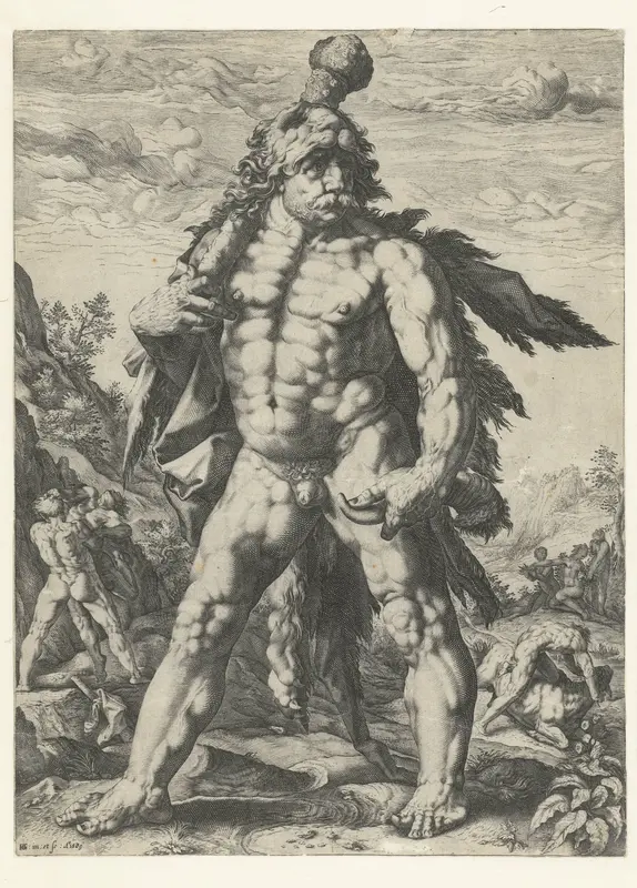 De grote Hercules Wall Art by Claes Jansz. Visscher (II) - High-Resolution Digital Print