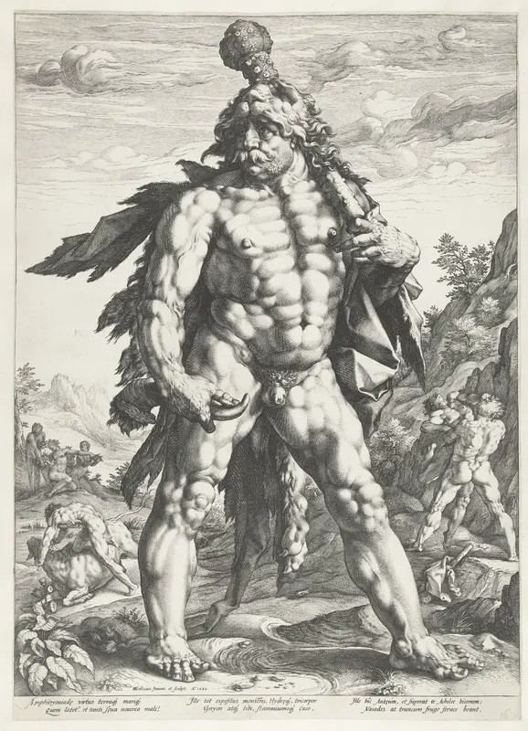 De grote Hercules Wall Art by Hendrick Goltzius - High-Resolution Digital Print