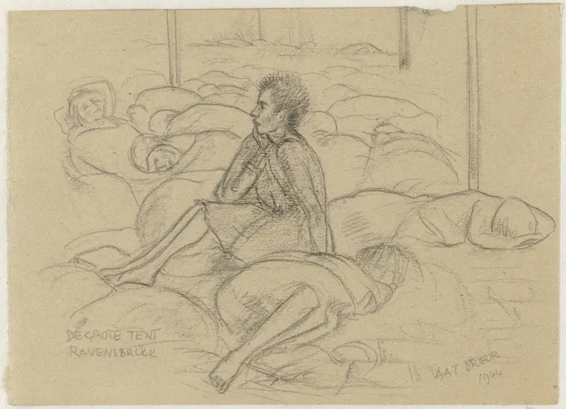 De grote tent Ravensbrück Wall Art by Aat Breur-Hibma - High-Resolution Digital Print