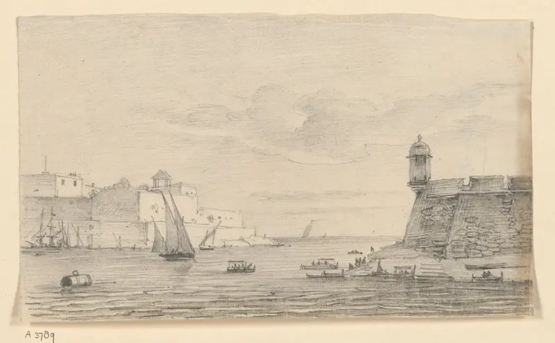 De haven van Valletta te Malta Wall Art by Willem Anthonie van Deventer - High-Resolution Digital Print