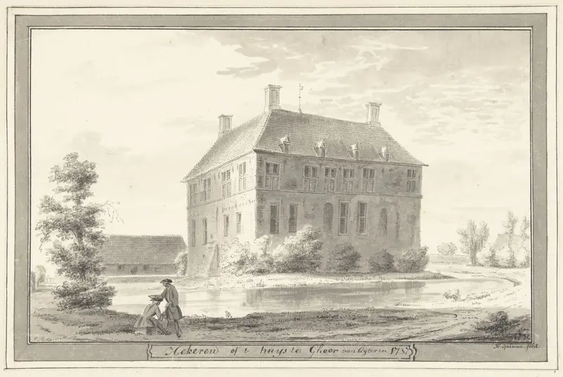 De havezathe Heeckeren bij Goor, in Twente Wall Art by Hendrik Spilman - High-Resolution Digital Print