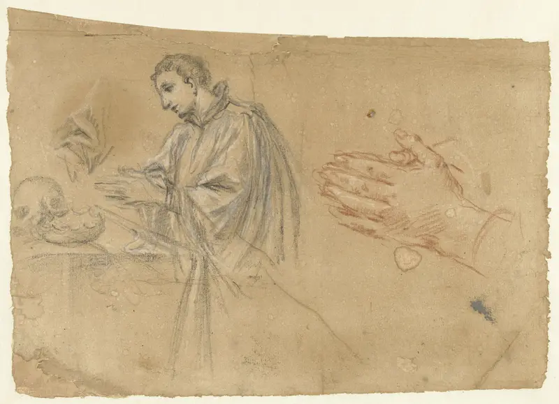 De heilige Aloysius van Gonzaga in gebed Wall Art by Giuseppe Antonio Pianca - High-Resolution Digital Print