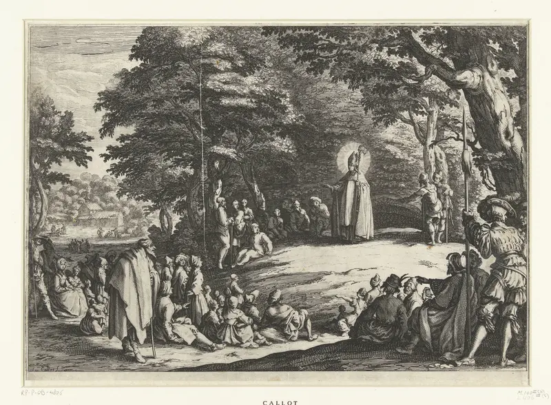 De Heilige Amond predikt in het bos Wall Art by Unknown - High-Resolution Digital Print