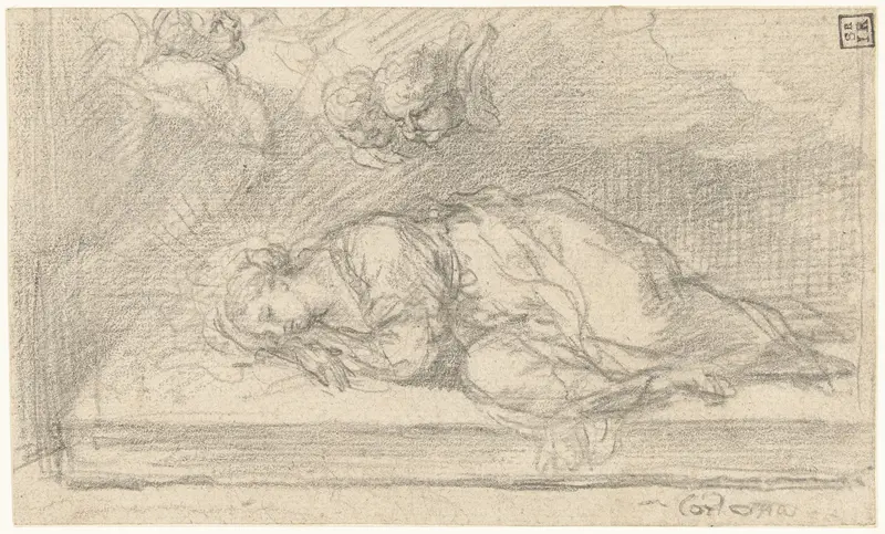 De heilige Cecilia in haar doodsslaap Wall Art by Pietro da Cortona - High-Resolution Digital Print