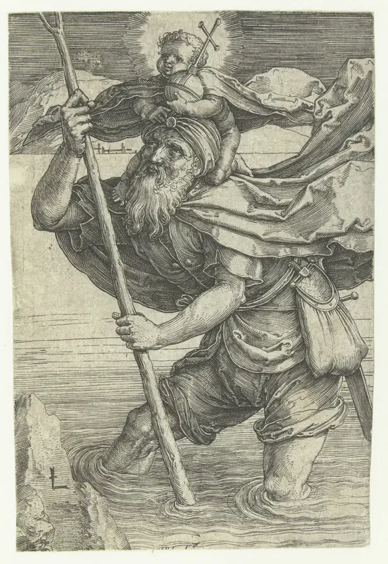 De heilige Christoffel Wall Art by Unknown - High-Resolution Digital Print