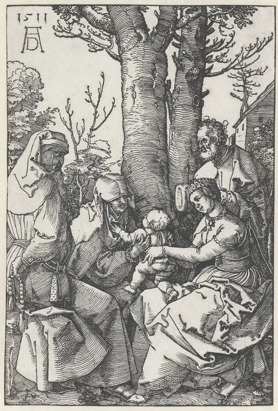 De Heilige Familie met Anna en Joachim Wall Art by Unknown - High-Resolution Digital Print