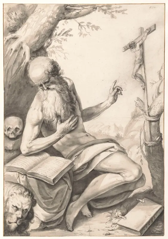 De heilige Hieronymus Wall Art by Moses ter Borch - High-Resolution Digital Print