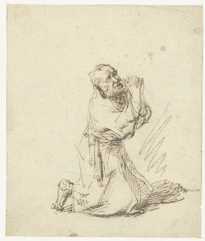 De heilige Hiëronymus in gebed Wall Art by Unknown - High-Resolution Digital Print