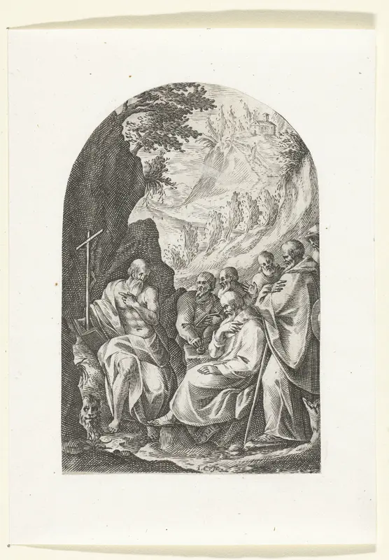 De Heilige Hiëronymus met zijn leerlingen Wall Art by Unknown - High-Resolution Digital Print