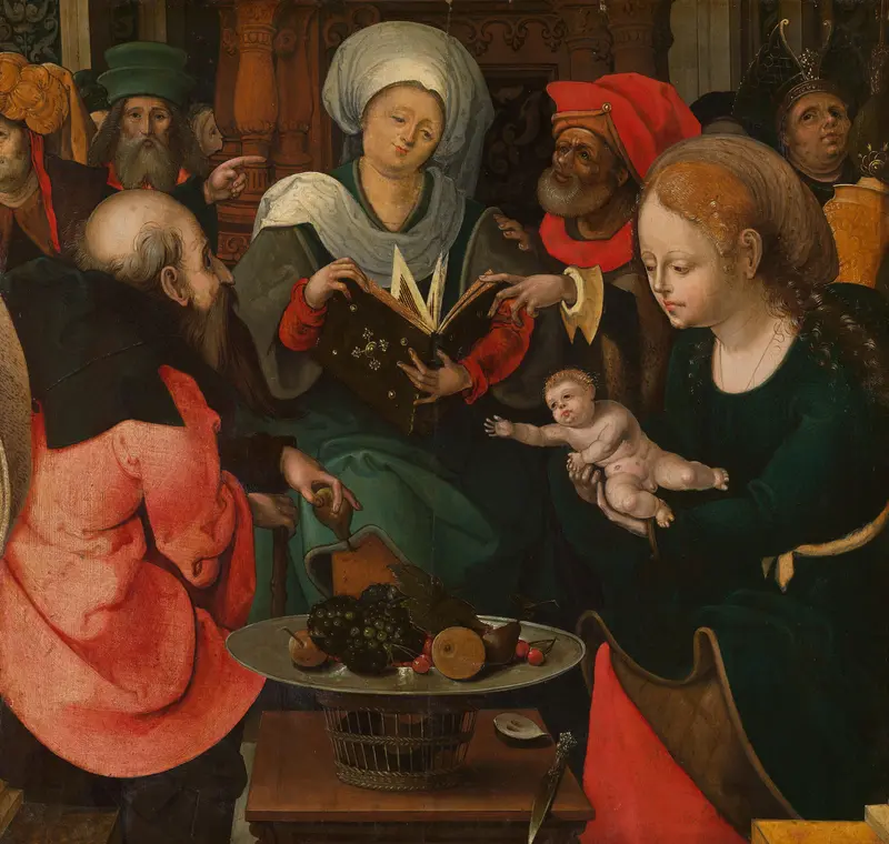 De heilige maagschap Wall Art by Master of the Lille Adoration - High-Resolution Digital Print