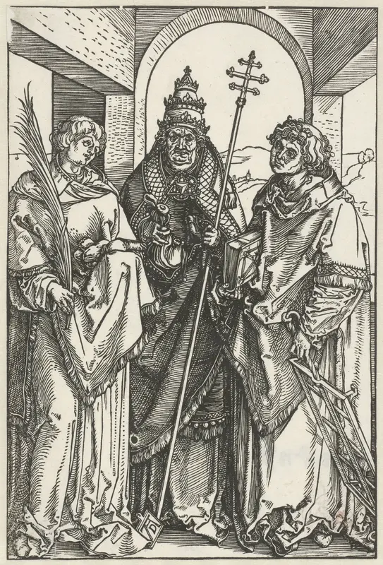 De Heilige Stefanus, Sixtus en Laurentius Wall Art by Unknown - High-Resolution Digital Print