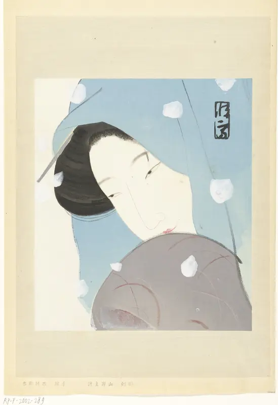 De heldin Umekawa in de sneeuw Wall Art by Unknown - High-Resolution Digital Print
