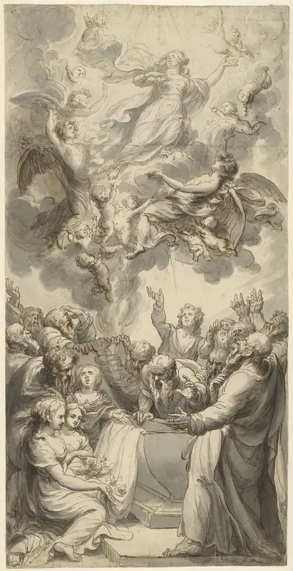 De hemelvaart van Maria Wall Art by Nicolas Joseph Delin - High-Resolution Digital Print
