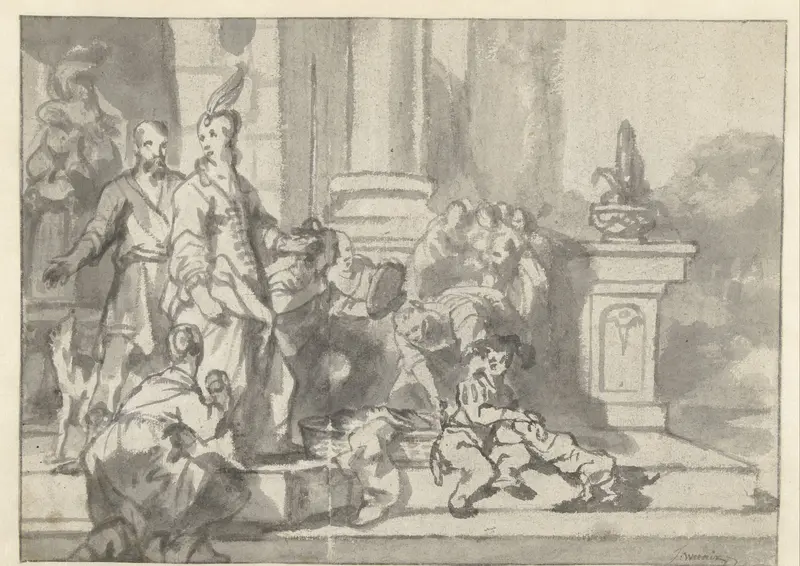De herkenning van Achilles Wall Art by Jan Weenix - High-Resolution Digital Print