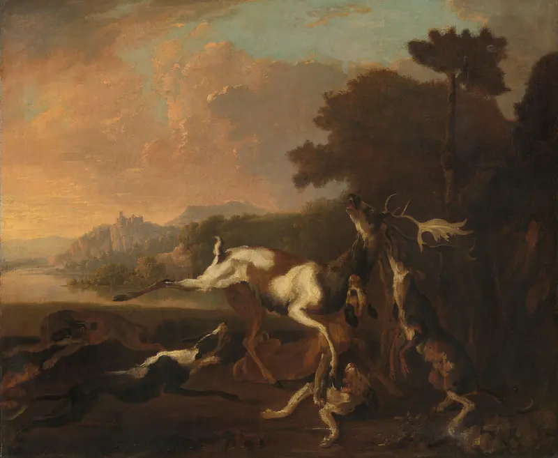 De hertenjacht Wall Art by Abraham Daniëlsz. Hondius - High-Resolution Digital Print