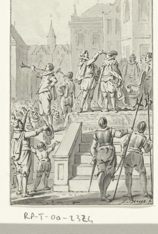 De hertog van Anjou gehuldigd te Antwerpen, 1582 Wall Art by Unknown - High-Resolution Digital Print