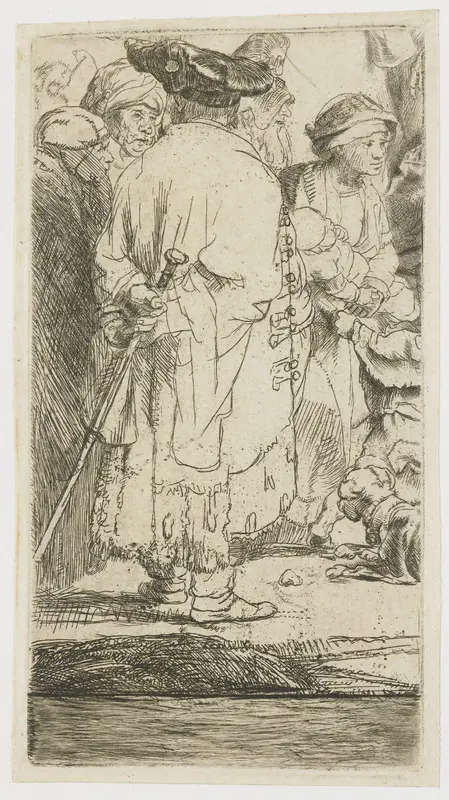 De Honderdguldenprent: man met de handen op zijn rug gevouwen Wall Art by William Baillie - High-Resolution Digital Print