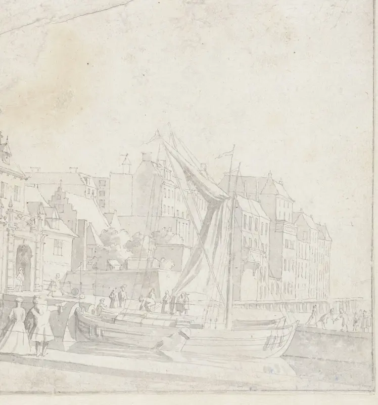 De Hoofdpoort op het Oude Hoofd te Rotterdam Wall Art by Cornelis Pronk - High-Resolution Digital Print