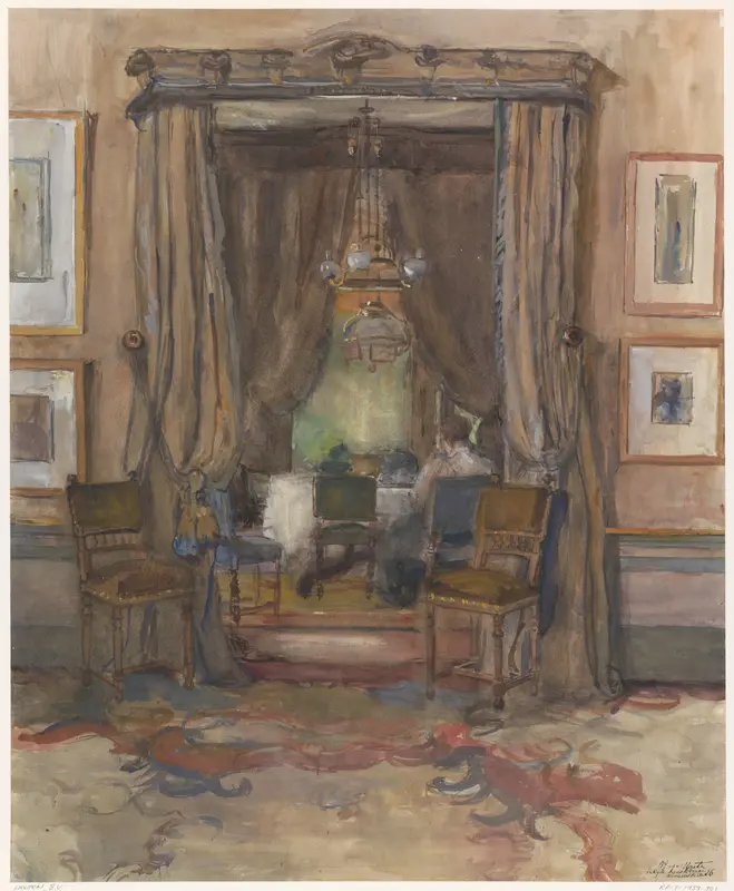 De huiskamer aan de Riouwstraat te Den Haag, bij daglicht Wall Art by Barbara Elisabeth van Houten - High-Resolution Digital Print