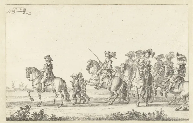 De intocht van Maria de' Medici te Amsterdam in 1638 (plaat 2) Wall Art by Jan Martens the Younger - High-Resolution Digital Print