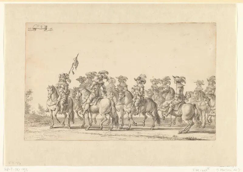 De intocht van Maria de' Medici te Amsterdam in 1638 (plaat 4) Wall Art by Jan Martens the Younger - High-Resolution Digital Print