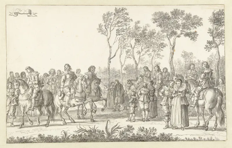 De intocht van Maria de' Medici te Amsterdam in 1638 (plaat 7) Wall Art by Jan Martens the Younger - High-Resolution Digital Print