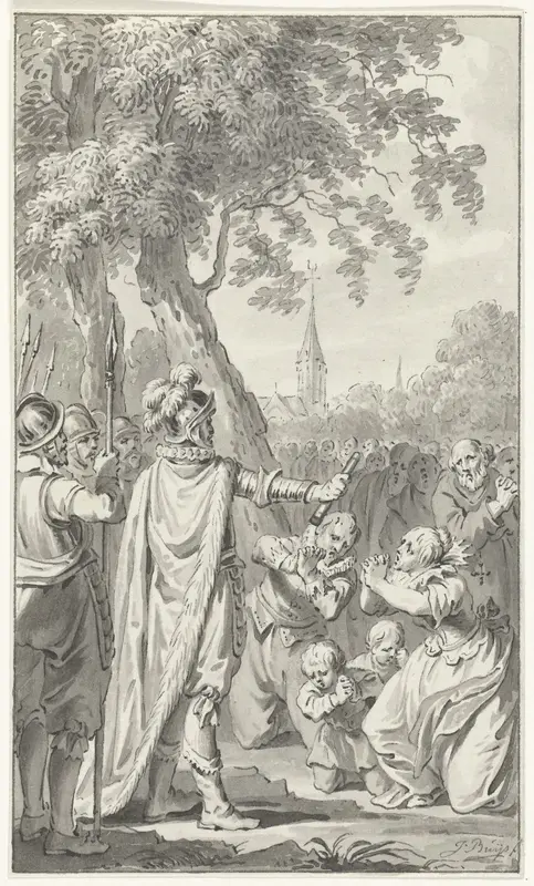 De inwoners van Zierikzee smeken Karel de Stoute, hertog van Bourgondië, om genade, 1472 (?) Wall Art by Unknown - High-Resolution Digital Print