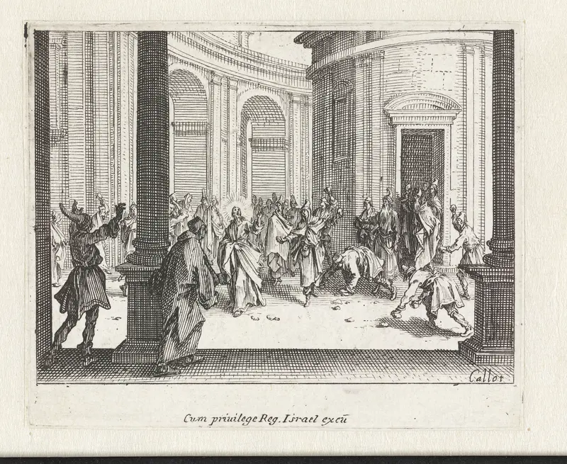 De Joden proberen Christus te stenigen Wall Art by Unknown - High-Resolution Digital Print