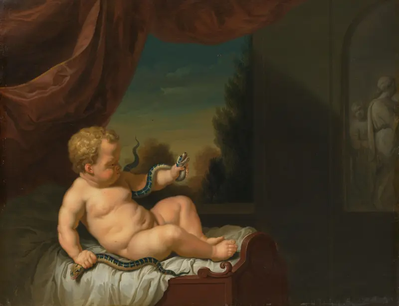 De jonge Hercules met de slangen Wall Art by Pieter van der Werff - High-Resolution Digital Print