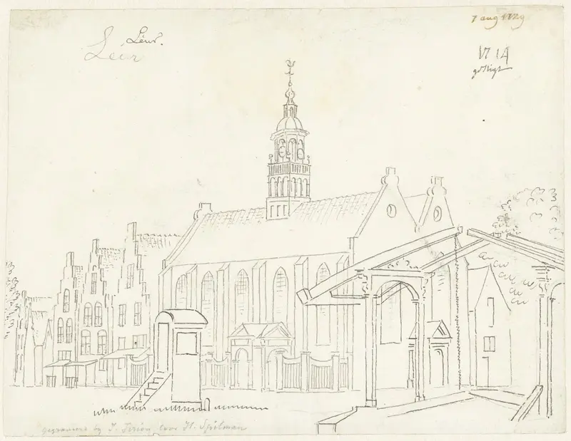 De kerk en een ophaalbrug in het dorp Leur, Brabant Wall Art by Cornelis Pronk - High-Resolution Digital Print