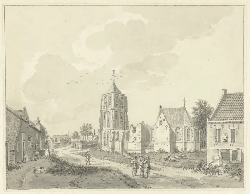 De kerk in het dorp Acquoy Wall Art by Hermanus Petrus Schouten - High-Resolution Digital Print