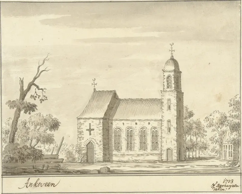 De kerk te Ankeveen Wall Art by F. Berhuyzen - High-Resolution Digital Print