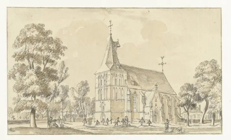 De kerk te Asperden, Duitsland Wall Art by Jan de Beijer - High-Resolution Digital Print