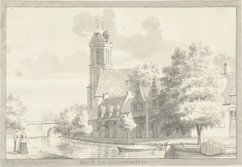 De kerk te Oudewater Wall Art by Unknown - High-Resolution Digital Print