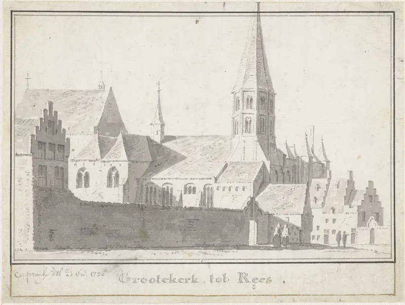 De kerk te Rees, Duitsland Wall Art by Unknown - High-Resolution Digital Print