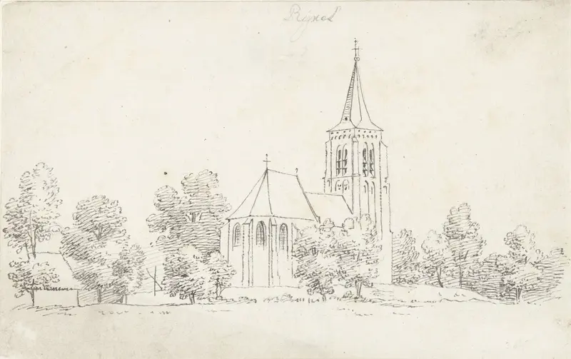 De kerk te Rixtel Wall Art by Cornelis Pronk - High-Resolution Digital Print