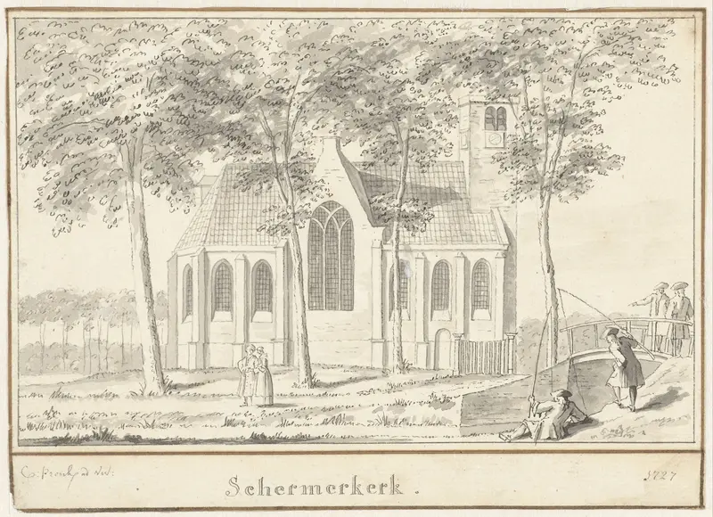 De kerk te Stompetoren Wall Art by Cornelis Pronk - High-Resolution Digital Print