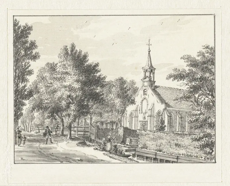 De kerk te Tienhoven Wall Art by Jan de Beijer - High-Resolution Digital Print