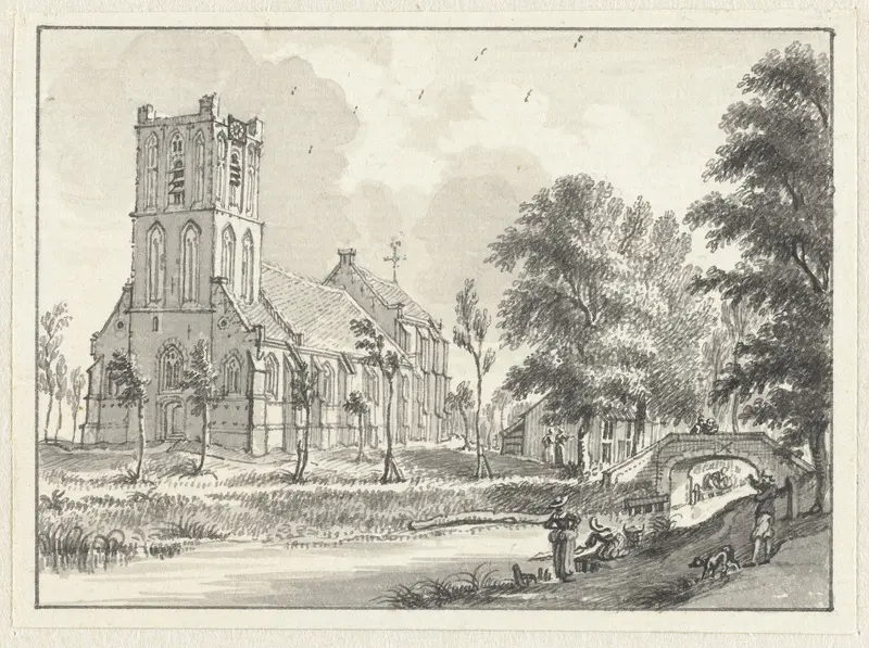 De kerk te Westbroek Wall Art by Jan de Beijer - High-Resolution Digital Print