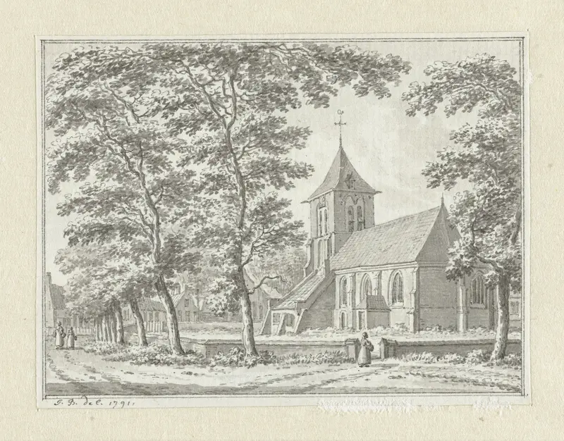 De kerk van Biggekerke Wall Art by Jan Bulthuis - High-Resolution Digital Print