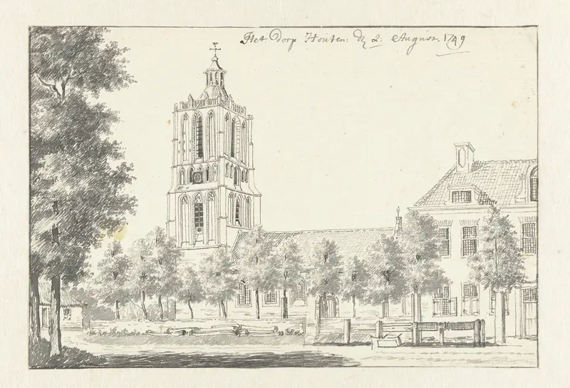 De kerk van Houten Wall Art by Jan de Beijer - High-Resolution Digital Print