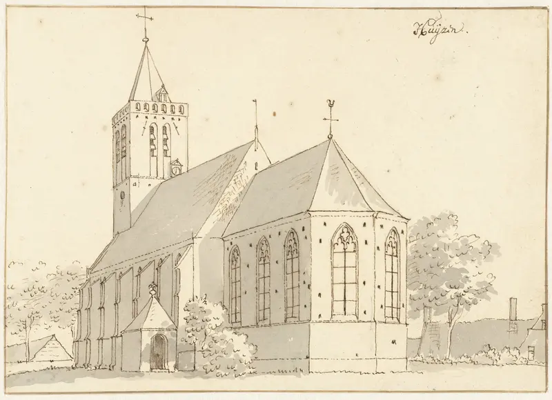 De kerk van Huizen Wall Art by Cornelis Pronk - High-Resolution Digital Print
