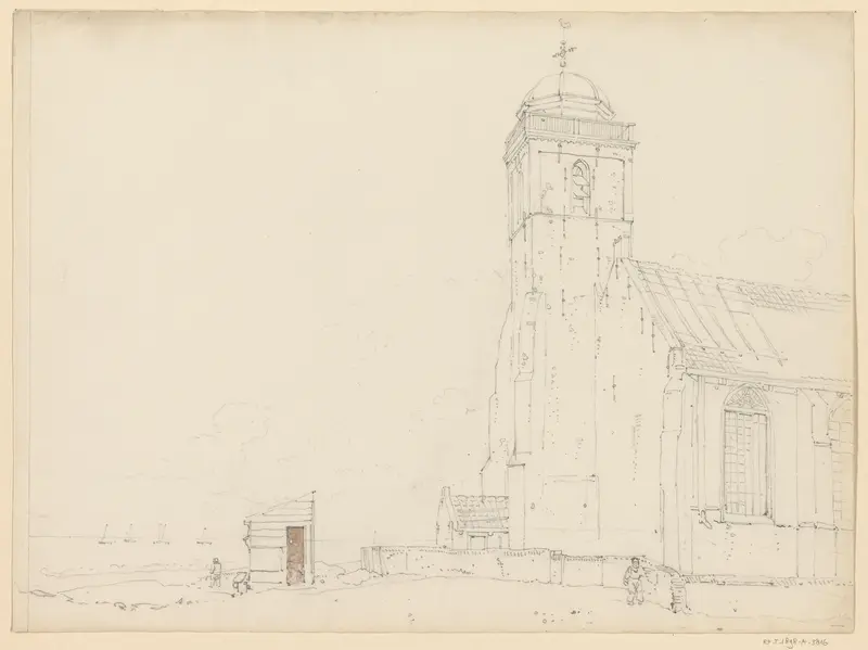 De kerk van Katwijk Wall Art by Willem Anthonie van Deventer - High-Resolution Digital Print