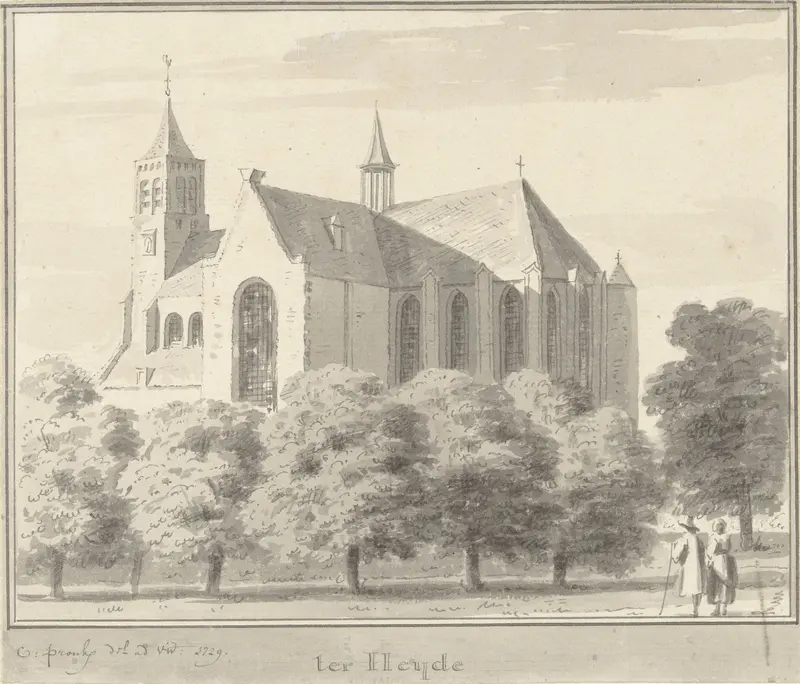 De kerk van Terheijden, Noord Brabant Wall Art by Cornelis Pronk - High-Resolution Digital Print