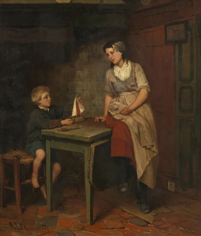 De kinderen van de visser Wall Art by Unknown - High-Resolution Digital Print