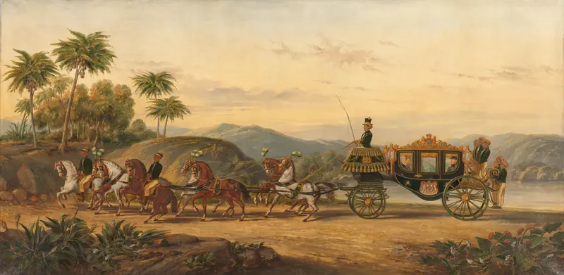 De koets van Mangkoe Nagoro IV Wall Art by Pieter Alardus Haaxman - High-Resolution Digital Print