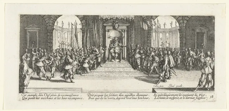 De koning deelt onderscheidingen uit Wall Art by Michel de Marolles - High-Resolution Digital Print