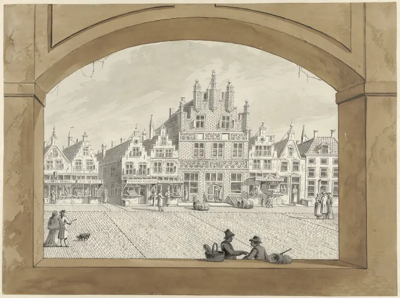 De Koopmanshal in Middelburg Wall Art by Dirk Verrijk - High-Resolution Digital Print