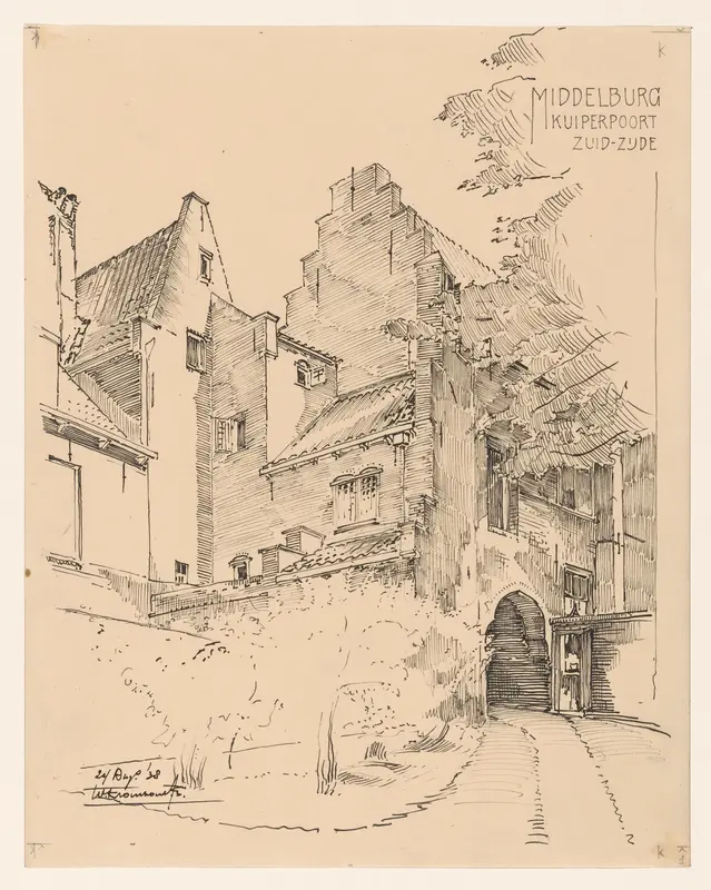De Kuiperspoort, zuidzijde, te Middelburg Wall Art by Willem Kromhout - High-Resolution Digital Print